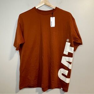 Caterpillar Men’s SS Tshirt Amber Brown Size S NWT